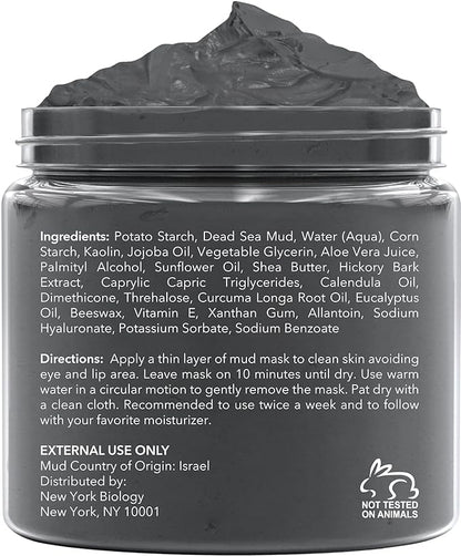 New York Biology Dead Sea Mud Mask for Face and Body | with Eucalyptus | Spa Quality Pore Refiner