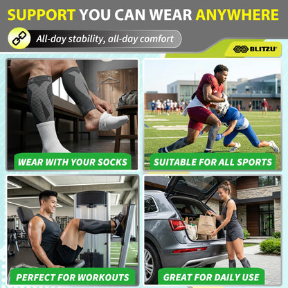 BLITZU Calf Compression Sleeves, Footless Compression Socks for Men & Women