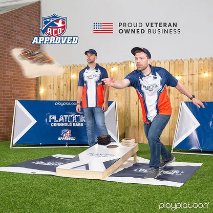 Play Platoon Cornhole Bags Set of 8 Regulation Professional Corn Hole Bean Bags ACO Approved