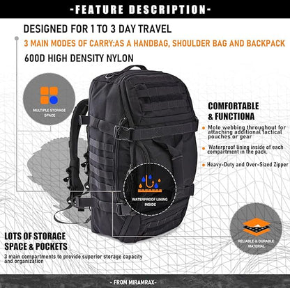 Gym Bag Duffle Bags Backpack - Travel Weekender Bag for Men Women Workout Bag for