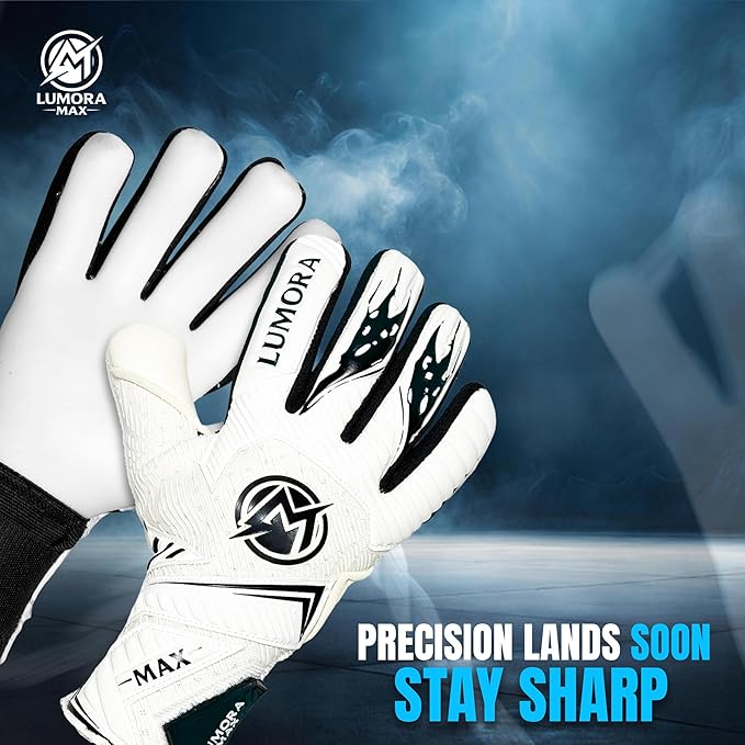 Goalkeeper Gloves-Professional Negative Cut Goalie Gloves with Contact Max Grip, 4mm Foam Padding &