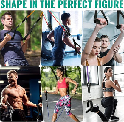 Aihoye Resistance Bands for Working Out, Exercise Bands with Handles, Stretch Bands for Exercise