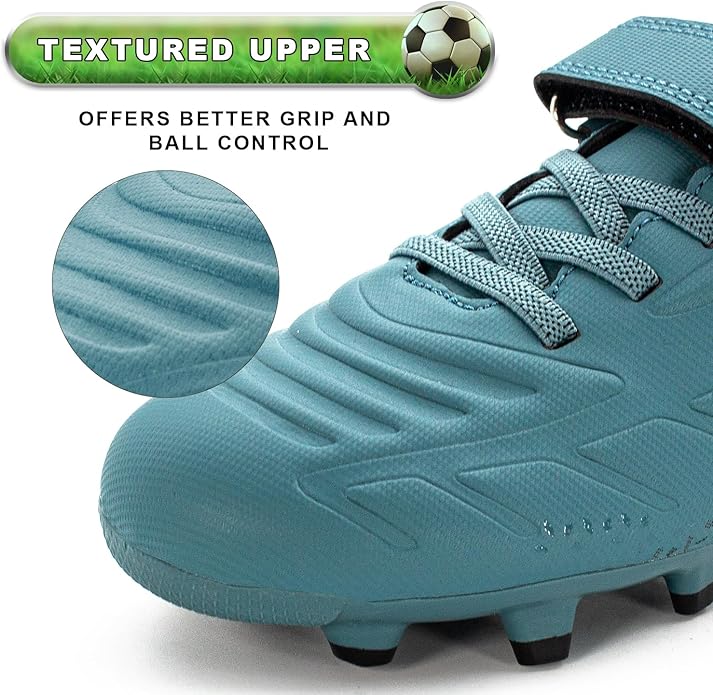 RUNIC Kids Soccer Cleats for Boys and Girls - Small and Big Kid Athletic Outdoor Football Shoes