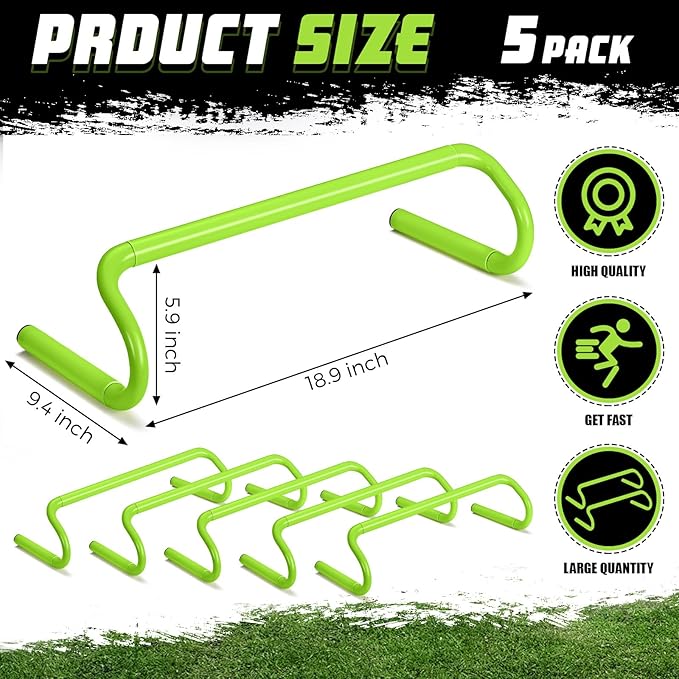 5 Pcs Speed Agility Training Hurdles Detachable Durable Equipment Plyometric and All Purpose Speed