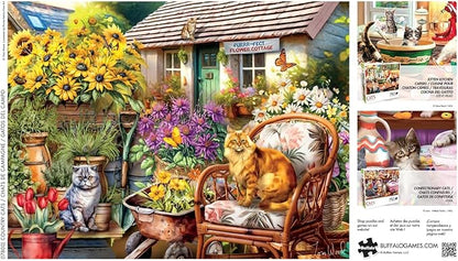 Buffalo Games - Tom Wood - Country Cats - 750 Piece Jigsaw Puzzle for Adults -Challenging Puzzle