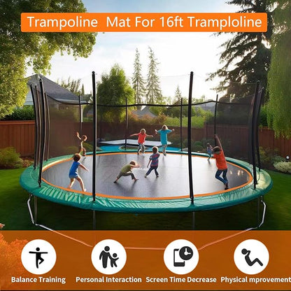 Trampoline Mat Replacement-Fits 16FT Frame with 108 Rings Fits 6.5-7.0" Springs-Mat Diameter 14.3ft