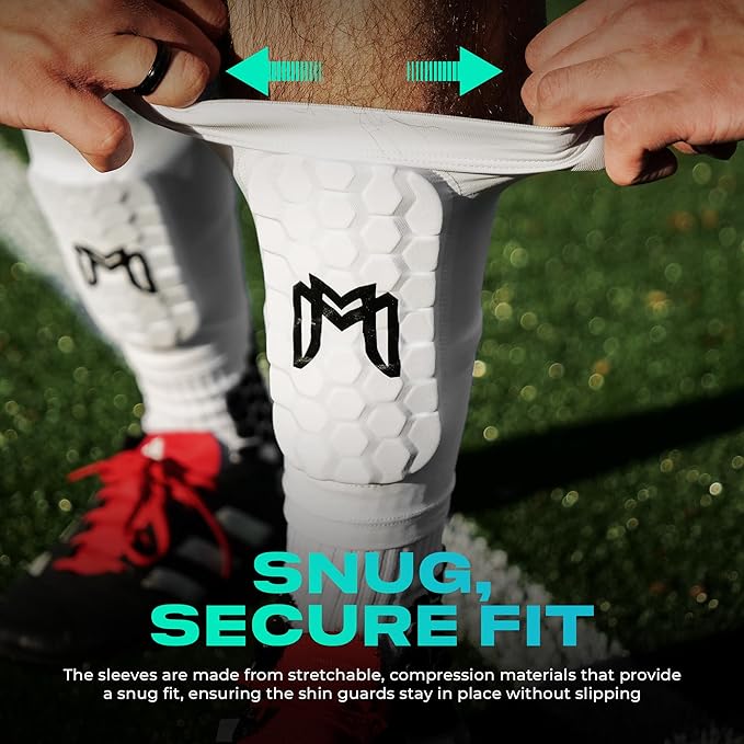 Mini Shin Guards Soccer – Built in Shin Pad Sleeves for Mens, Women, Teens - Small Shin Guards