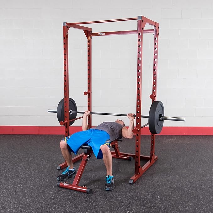 Best Fitness Power Rack - 14-Gauge Steel Home Gym with 500lb Capacity, Chin Bar, 23 Adjustable