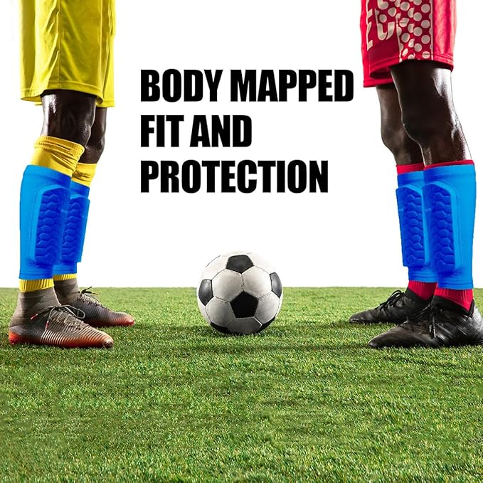 Soccer Shin Guards for Kids Youth Adults, Shin Guard Soccer Sleeves for 2-18 Years Old Boys Girls