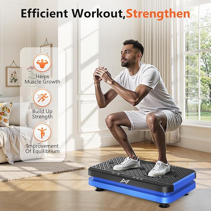 AXV Vibration Plate Fitness Platform Exercise Machine Vibrating Shaking Full Body Shaker Workout