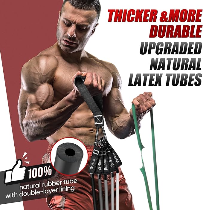HPYGN Resistance Bands, Exercise Bands for Working Out, Workout Bands Men, Fitness Band with