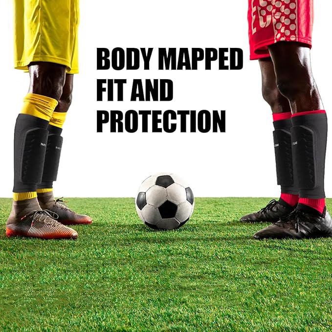 Soccer Shin Guards for Kids Youth Adults, Shin Guard Soccer Sleeves for 2-18 Years Old Boys Girls
