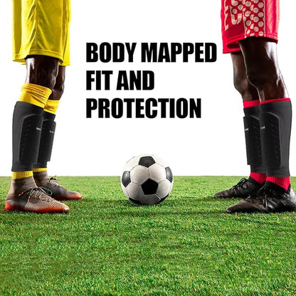 Soccer Shin Guards for Kids Youth Adults, Shin Guard Soccer Sleeves for 2-18 Years Old Boys Girls