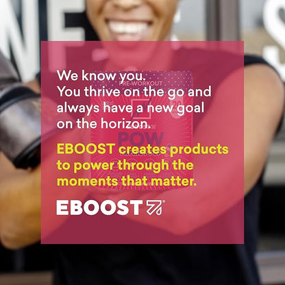 EBOOST POW Natural Pre Workout Powder - 20 Servings - Patriot Pop - Pre Workout Supplement for
