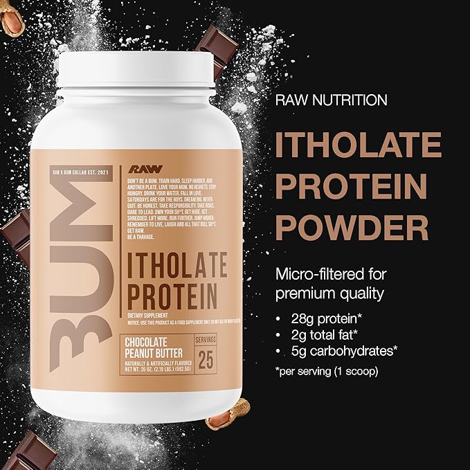 RAW Whey Isolate Protein Powder, Chocolate Peanut Butter (CBUM Itholate) - 100% Grass-Fed Sports