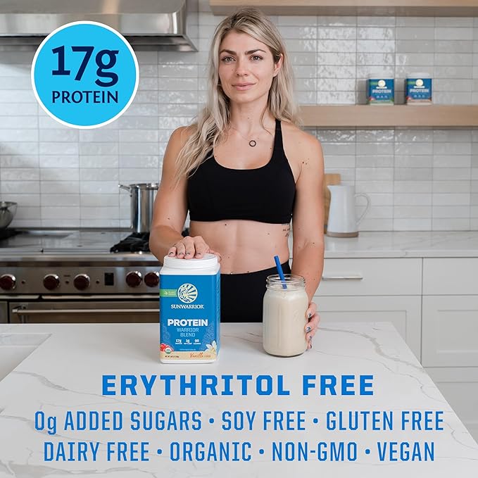Sunwarrior Vegan Protein Powder Organic Plant-Based Protein | BCAA Amino Acids Hemp Seed Plant
