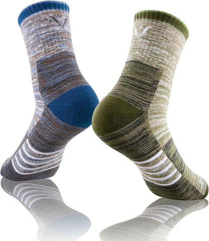 FEIDEER Women's Hiking Walking Socks, Multi-pack Outdoor Recreation Socks Wicking Cushion Crew Socks