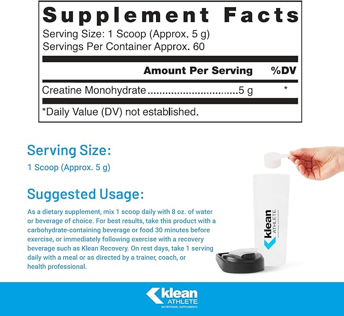 Klean Athlete Klean Creatine - Supports Muscle Strength, Performance & Recovery from Strenuous