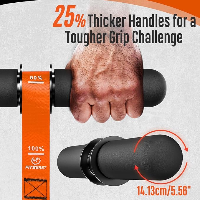 FitBeast Forearm Strengthener & Forearm Exerciser, Wrist Roller with Thicker Handle, Forearm