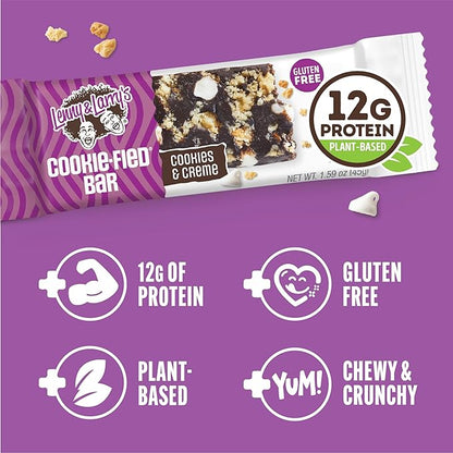 Lenny & Larry's Cookie-fied Protein Bar – Cookies & Creme Vegan Protein Bars 9x45g – Healthy Snacks