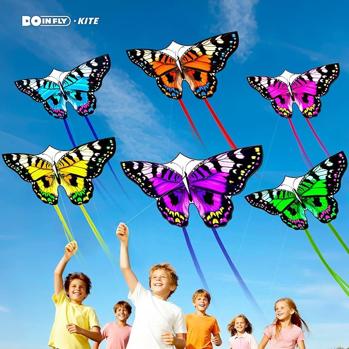 Butterflys for Kids, Beautiful Kite Easy to Fly for Beginners with 328 ft Line & Line Winder