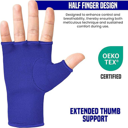 RDX Boxing Hand Wraps Inner Gloves Men Women, Half Finger Elasticated Bandages, Under Mitts Fist