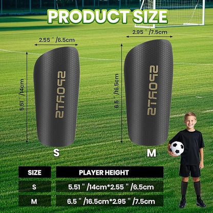 Shin Guards Soccer Kids 2025 Version High-Density Foam Soccer Shin Guard with Sleeves Shin