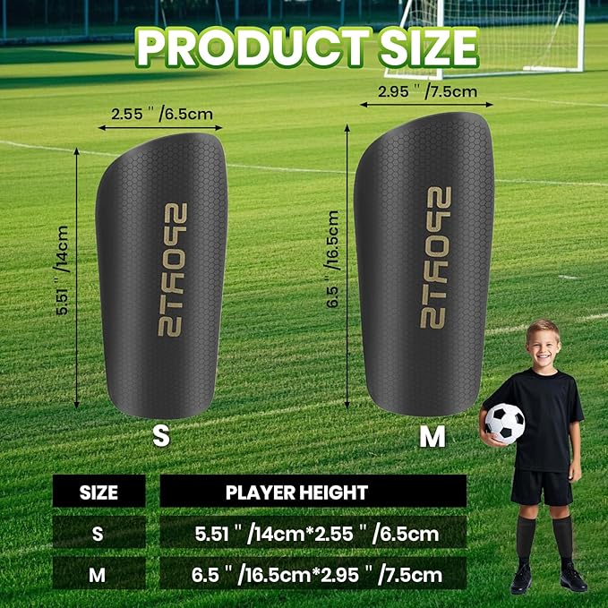 Shin Guards Soccer Kids 2025 Version High-Density Foam Soccer Shin Guard with Sleeves Shin