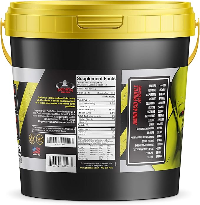 Muscle Protein Whey Powder [12 lbs/Pack of 1]??Cold Filtered, 25g Pure Protein, 6.6g BCAAs