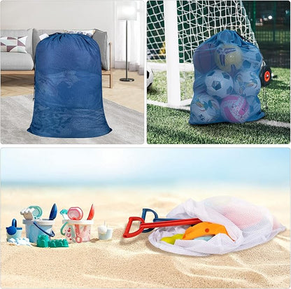 Polecasa Diamond Mesh Laundry Bags, 24 x 36 inches Heavy Duty Mesh Laundry Bag with ID Tag and