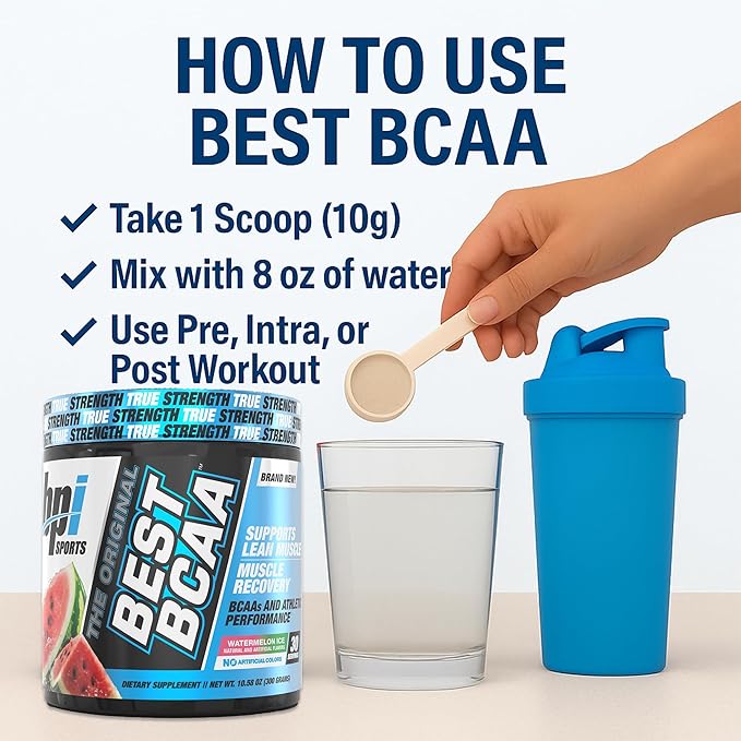 BPI Sports Best BCAA Powder - Muscle Recovery Support - Branched Chain Amino Acids | Building