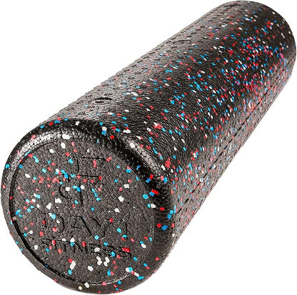High-Density Round Foam Rollers - 4 Size and 8 Color Options - Massage Rollers for Stretching, Deep