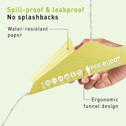 PeeBuddy 10 Funnels Female Urination Device | No Mess Disposable Urinal Funnel|Travel, Camping