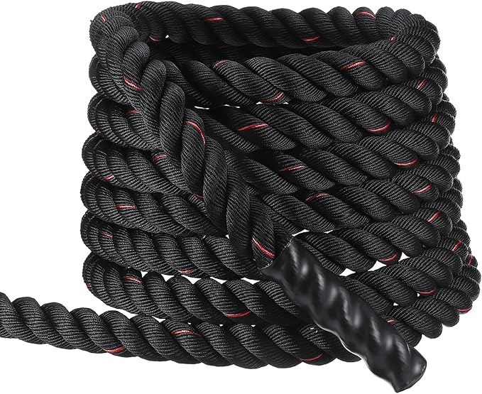 MECCANIXITY Battle Rope 40ft x 2 Inch Polyester Workout Rope Heavy Fitness Exercise Rope for