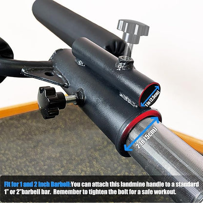 Viking Press Landmine Handle for 2-Inch Barbell, Hack Squat T-Bar Row Attachment Strength Training