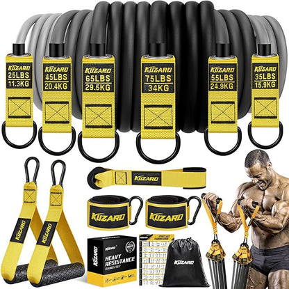 Resistance Bands for Working Out, 300lbs/360lbs Heavy Exercise Bands with Handles, Workout Bands