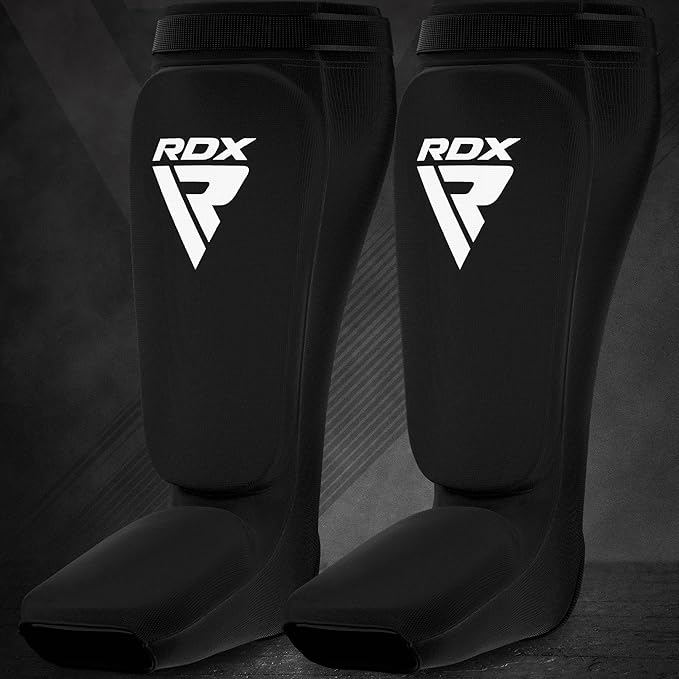 RDX Shin Guards Kickboxing Muay Thai, SATRA Approved, MMA Leg Instep Protection Pads, Sparring