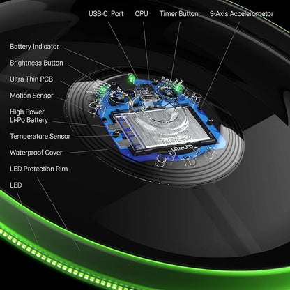 TOSY Flying Disc - 16 Million Colors RGB or 36 LEDs, Extremely Bright, Smart Modes, Camping