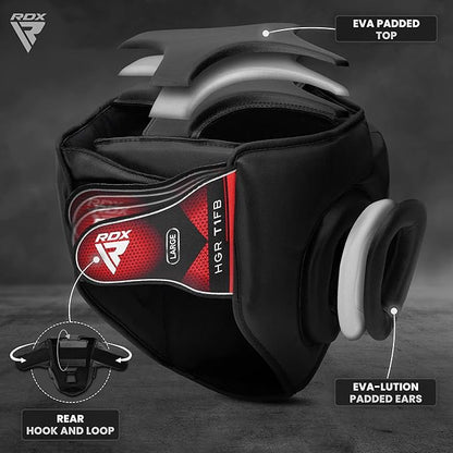 RDX Boxing Headgear MMA Muay Thai, Removable Face Grill, Head Gear for Sparring Grappling Martial