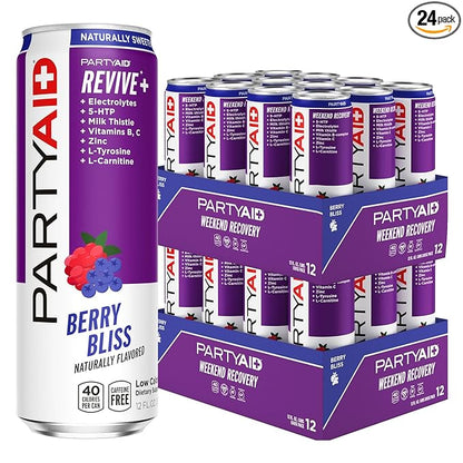 PARTYAID Rehab Blend, Feel Good Tonight and Tomorrow, Contains 5-HTP, B-Complex, Milk Thistle