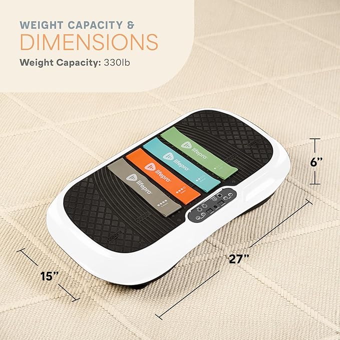 Lifepro Waver Vibration Plate Exercise Machine for Lymphatic Drainage, Muscle Activation, Full-Body