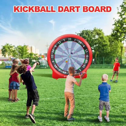 Giant Dart Board Inflatable with Pump, Outdoor and Indoor Soccer Sport Kick Dartboard for Kids and