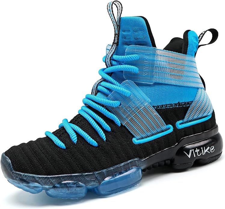 JMFCHI Kids Basketball Shoes High-top Sports Shoes Sneakers Durable Lace-up Non-Slip Running Shoes