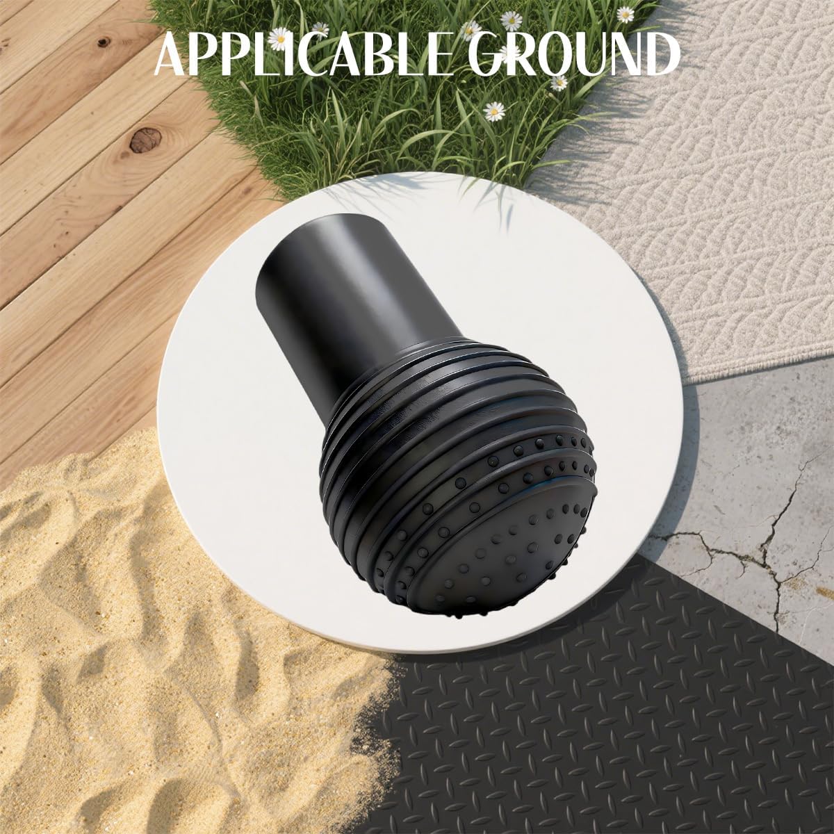 SerniaXin Landmine Attachment for Barbell, 360° Rotation Rubber Base for 2" Olympic Bars, Non-Slip