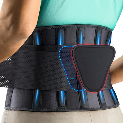 FEATOL Back Brace Support Belt-Lumbar Support Back Brace for Back Pain, Sciatica, Scoliosis