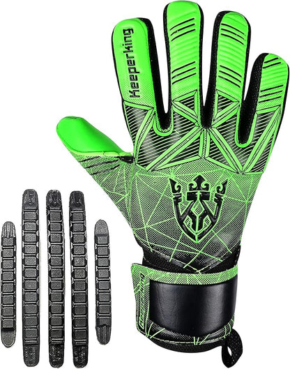 Soccer Goalie Goalkeeper Gloves for Kids Boys Youth & Adult,Latex Strong Grip Palms with Removable
