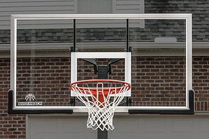 Silverback In-Ground Basketball Hoops, Adjustable Height Tempered Glass Backboard and Pro-Style Flex Rim. - Multiple Styles Available