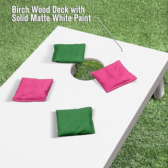 GoSports 4 ft x 2 ft Regulation Size Wooden Cornhole Boards Set - Includes Carrying Case and Over
