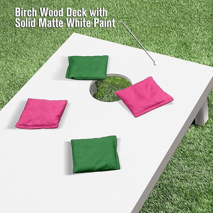GoSports 4 ft x 2 ft Regulation Size Wooden Cornhole Boards Set - Includes Carrying Case and Over