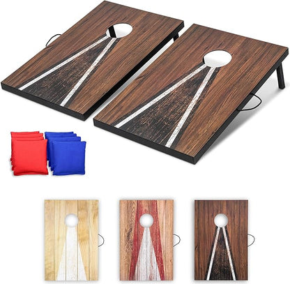 GoSports 3 x 2 ft Cornhole Board Set - Portable Outdoor Toss Game for Adults & Family - Includes